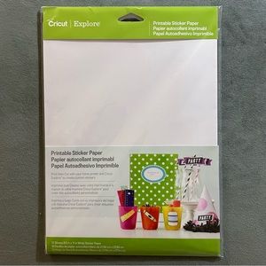 Cricut PRINTABLE Sticker Paper (12 letter size sheets)
